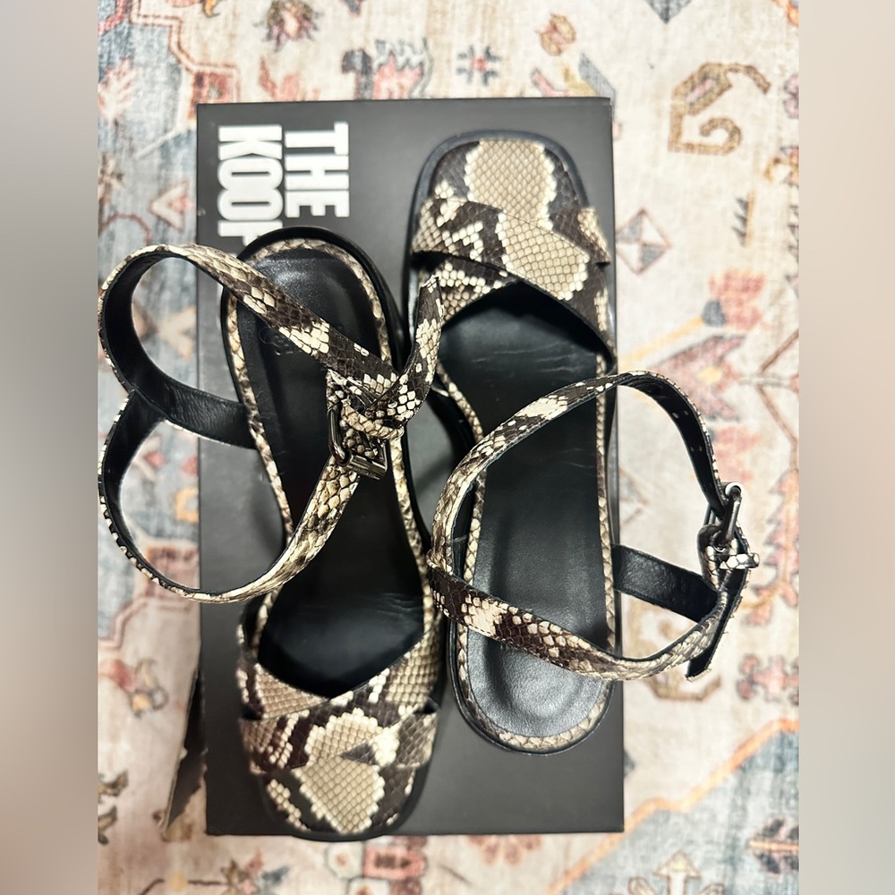 The Kooples Womens Python Square Toe Block Heel S… - image 5